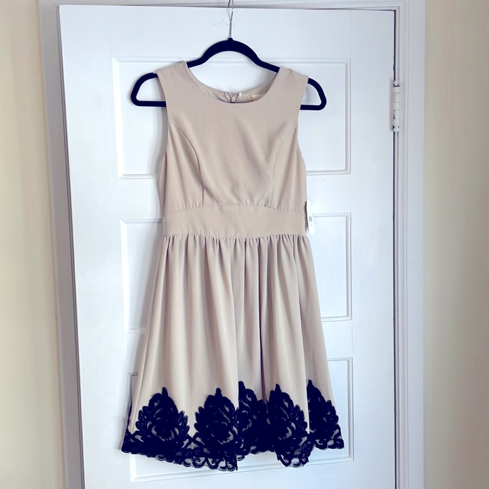 Altar’d State taupe and black cocktail dress